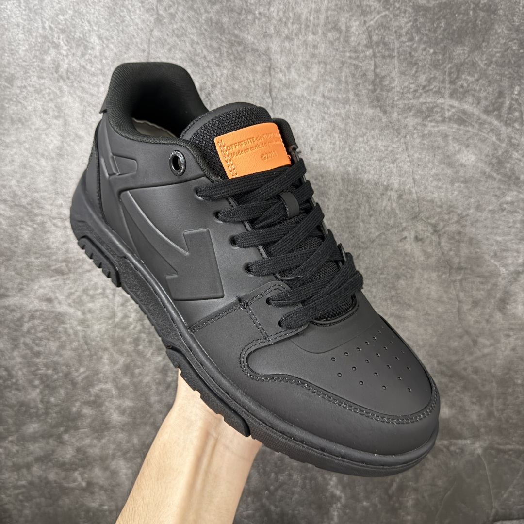 OFF-WHITE Out Of Office OW低帮时尚板鞋 黑橙 杨幂同款 由经典配色打造 箭头符号、ZipTie