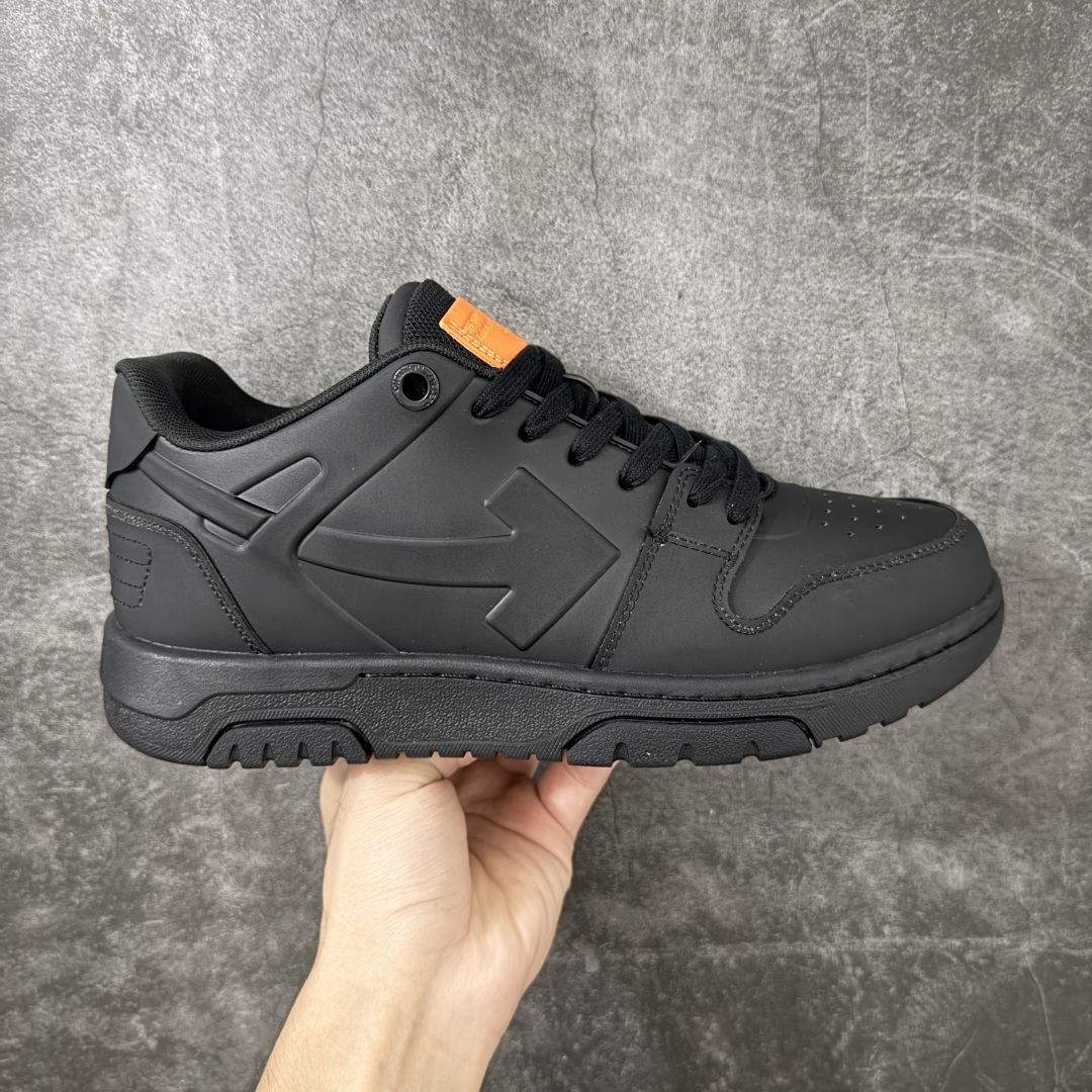 OFF-WHITE Out Of Office OW低帮时尚板鞋 黑橙 杨幂同款 由经典配色打造 箭头符号、ZipTie