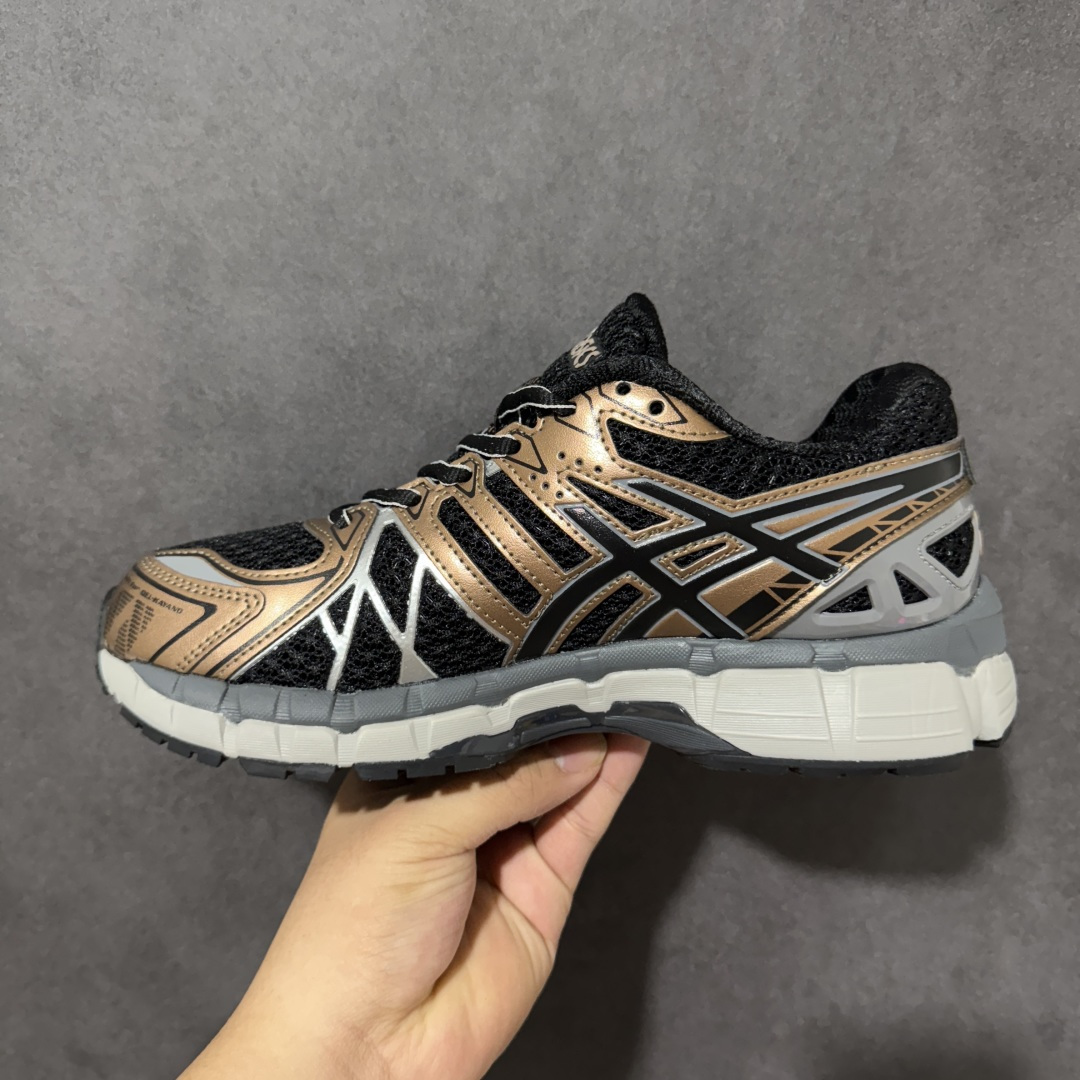 亚瑟士 ASICS GEL-KAYANO 20 复古休闲老爹鞋 鞋面网眼+翻毛皮拼接，复古Y2K风格，透气舒适，后跟内置