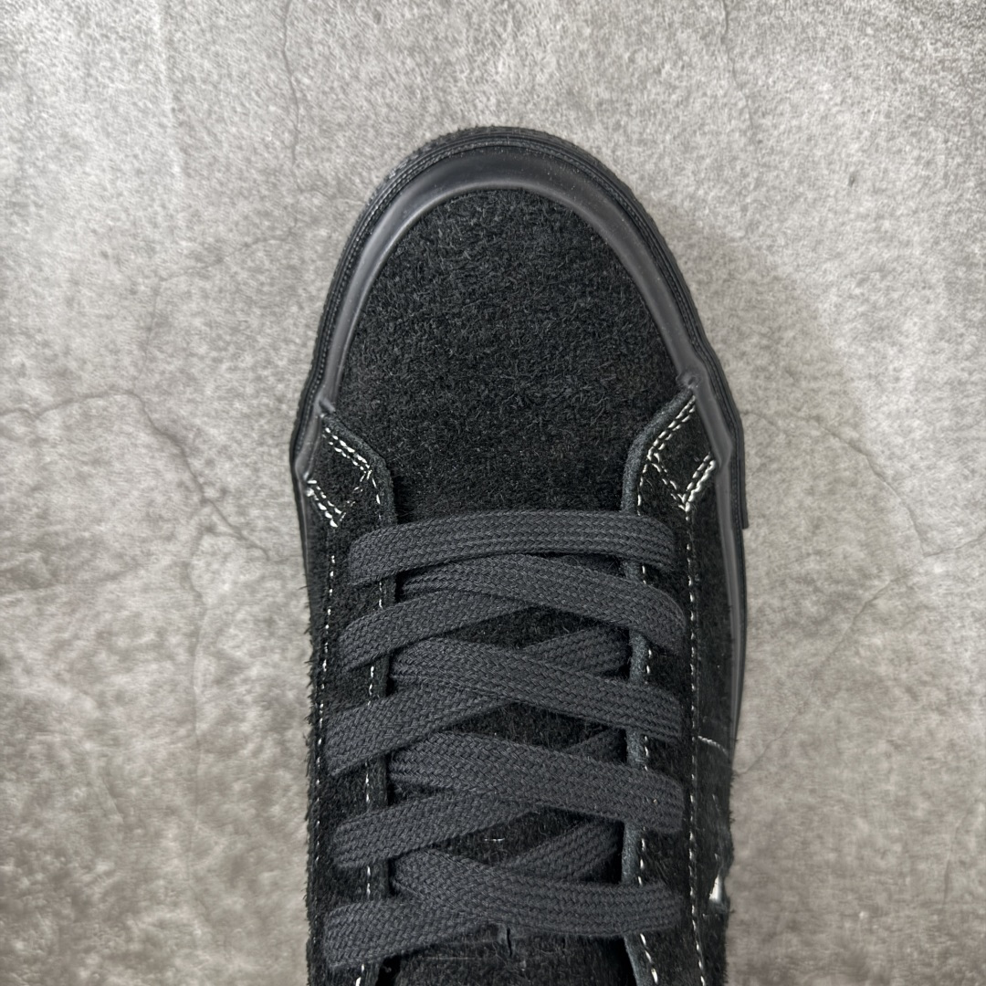 匡威OneStar星星鞋 翻毛皮黑色 Converse One Star Ox 帆布休闲板鞋 C 行业一线头部硫化大厂出
