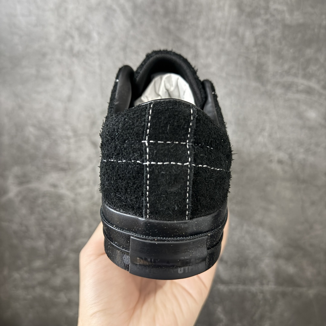 匡威OneStar星星鞋 翻毛皮黑色 Converse One Star Ox 帆布休闲板鞋 C 行业一线头部硫化大厂出