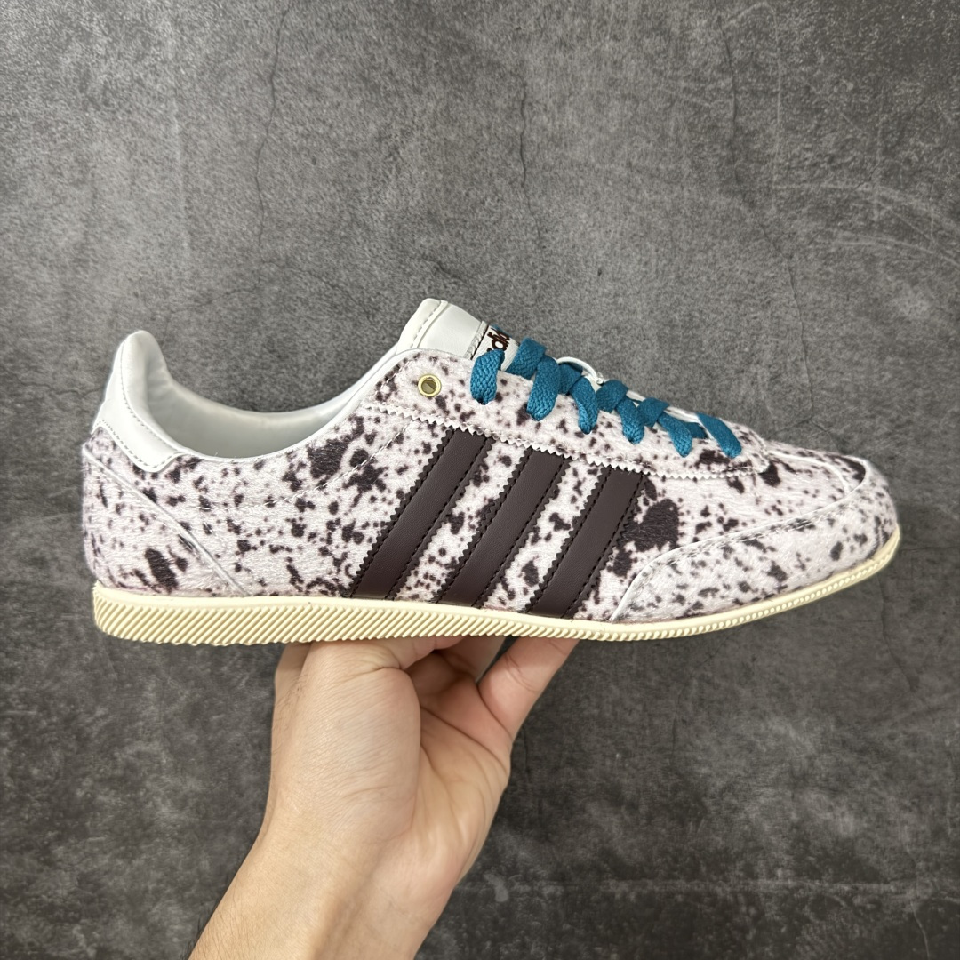 Adidas Original Jap-AN 阿迪达斯 低帮 米白黑 男女同款 经典百搭德训鞋 修长流畅的低帮鞋型，豹纹