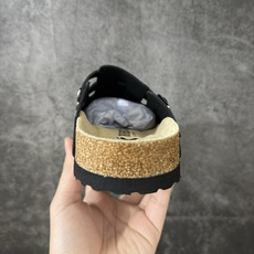 Birkenstock 勃肯/博肯软木软底 休闲鞋半拖拖鞋 黑色 品质升级版 市场最好品质 十年ZP代工厂老师傅工艺 纯 Birkenstock 勃肯/博肯软木软底 休闲鞋半拖拖鞋 黑色 品质升级版 市场最好品质 十年ZP代工厂老师傅工艺 纯