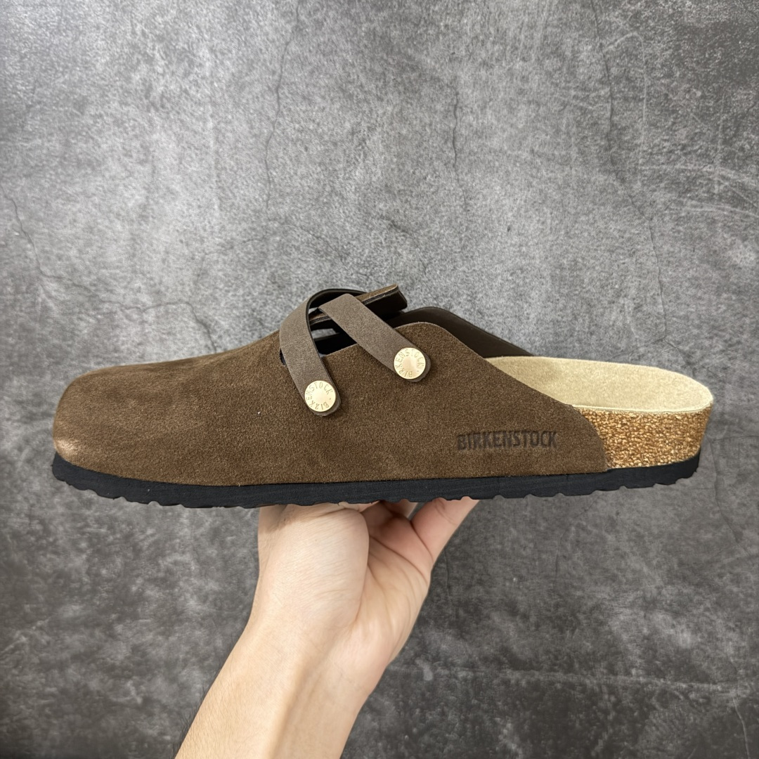 Birkenstock 勃肯/博肯软木软底 休闲鞋半拖拖鞋 棕色 品质升级版 市场最好品质 十年ZP代工厂老师傅工艺 纯