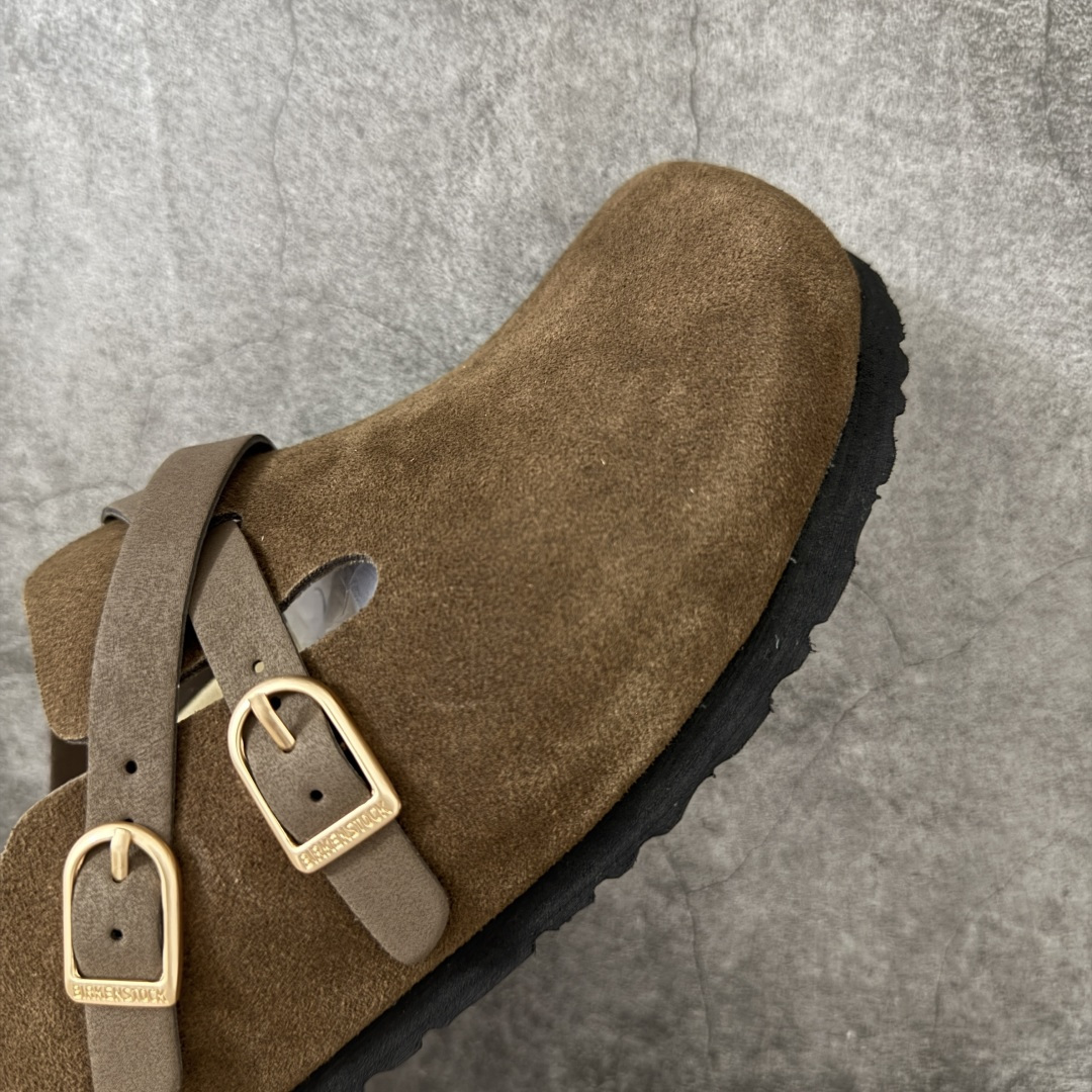 Birkenstock 勃肯/博肯软木软底 休闲鞋半拖拖鞋 棕色 品质升级版 市场最好品质 十年ZP代工厂老师傅工艺 纯