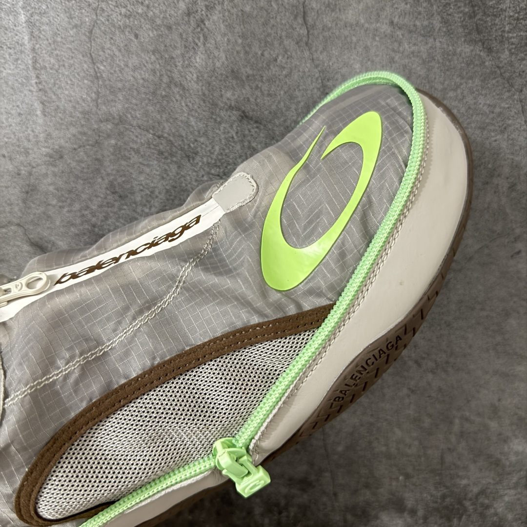 Balenciaga巴黎世家 Pocket Pocket 圆头抽绳 低帮 板鞋 男款口袋拉链折叠 米色拼荧光绿 2026