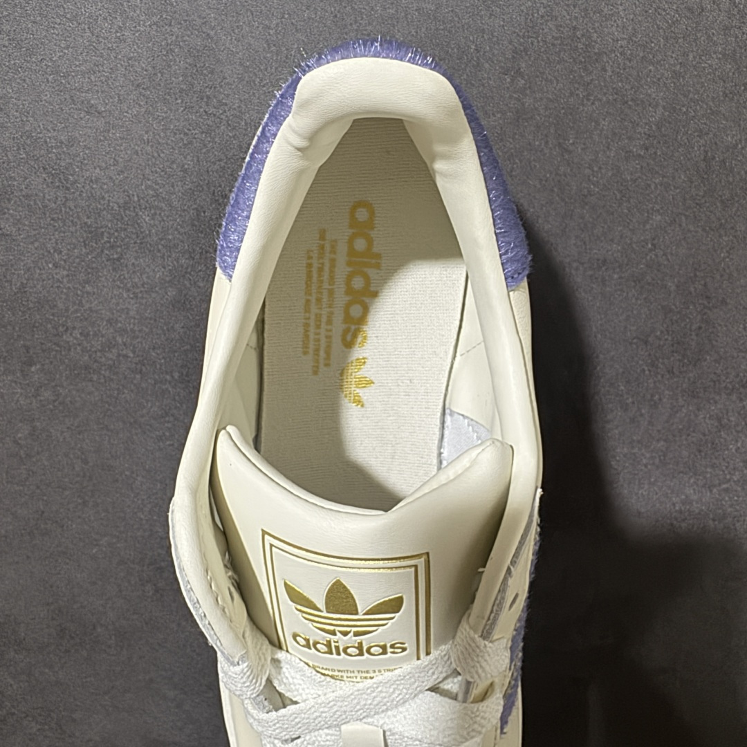 adidas三叶草 SUPERSTAR II W 贝壳头休闲板鞋 经典贝壳头鞋型，皮革鞋面质感顺滑，鞋身延续三叶草标志性