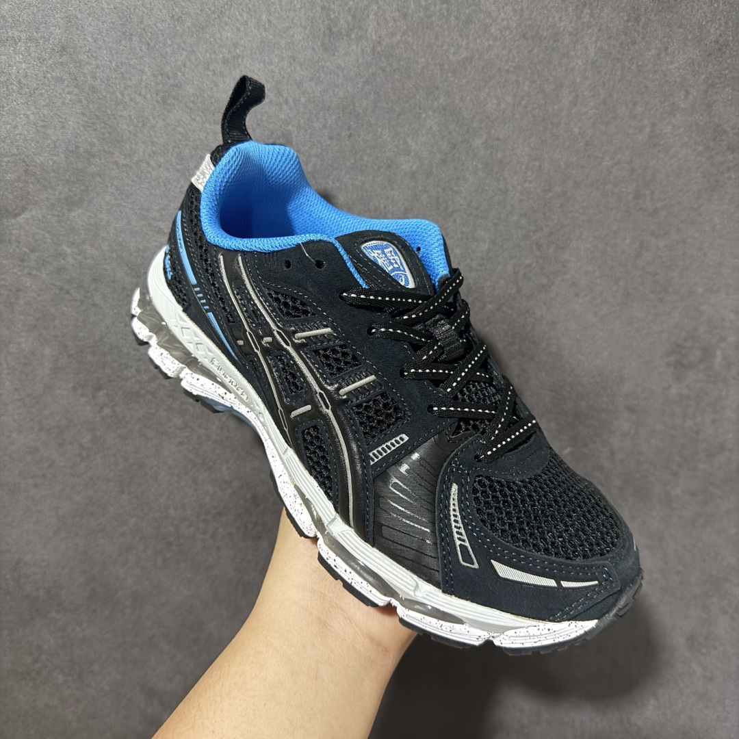 ASICS亚瑟士 GEL‑KAYANO 12.1 复古跑鞋 鞋面透气工程网布搭配合成革支撑框架，透气性良好，鞋身线条硬朗