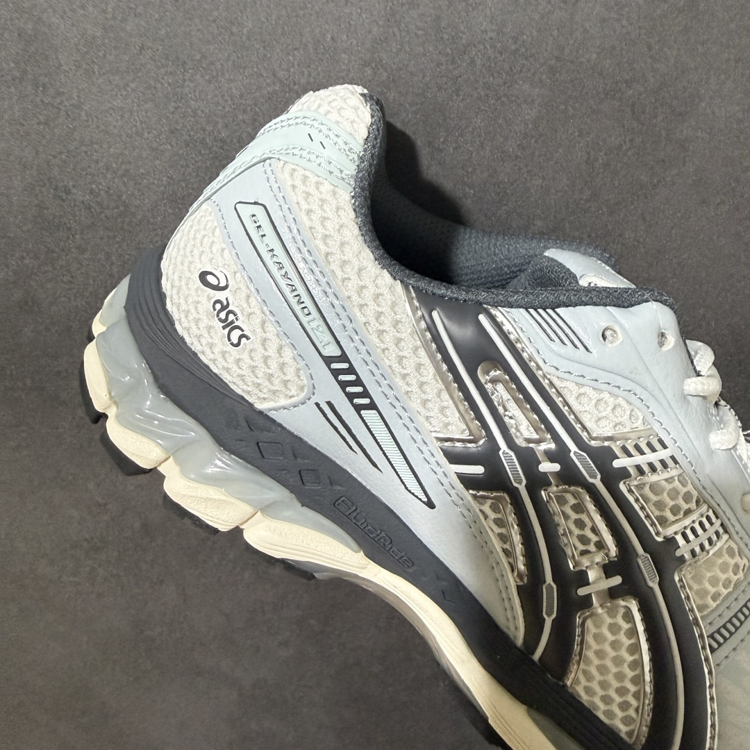 ASICS亚瑟士 GEL‑KAYANO 12.1 复古跑鞋 鞋面透气工程网布搭配合成革支撑框架，透气性良好，鞋身线条硬朗