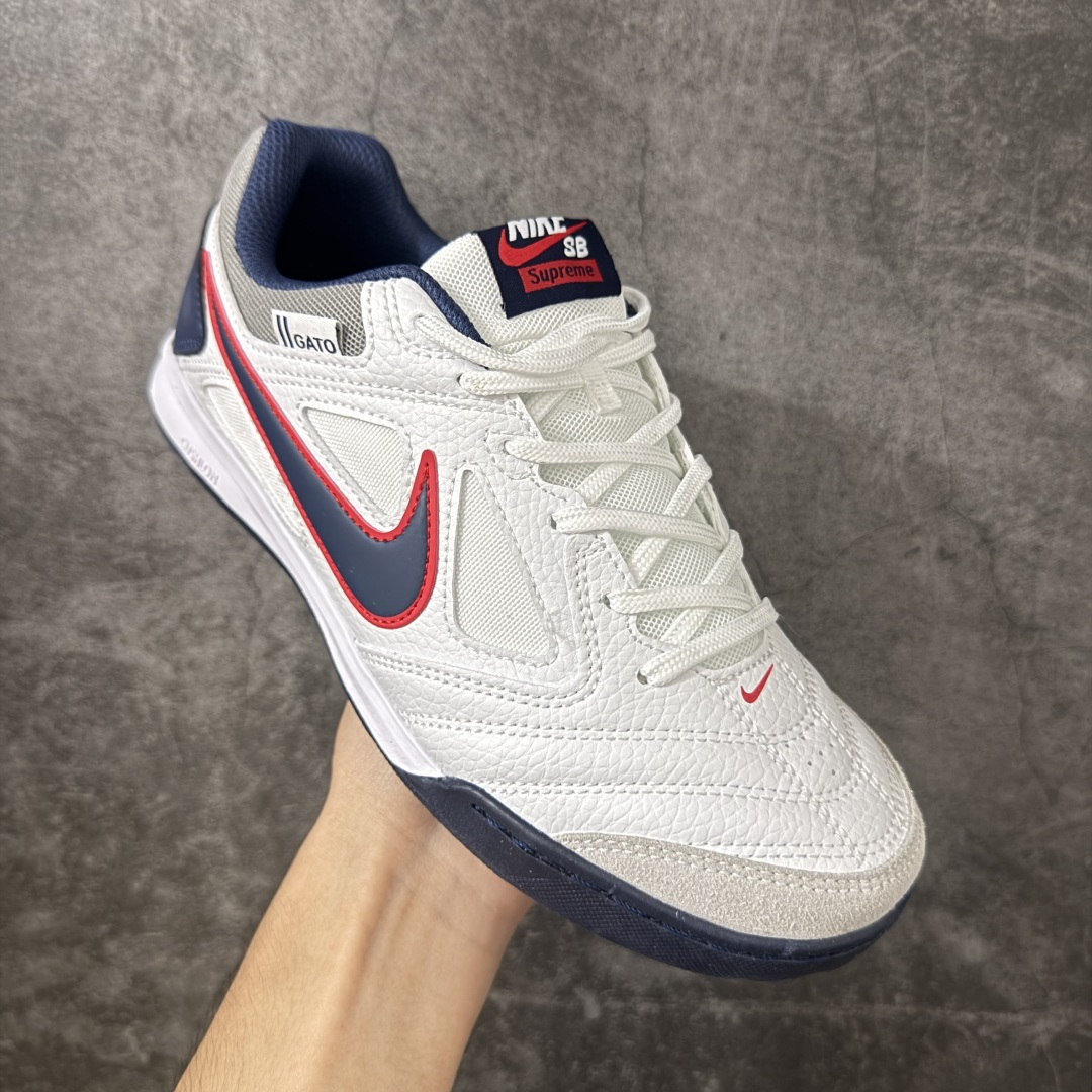 NIKE GATO 低帮生活休闲鞋 透气网布眼融入皮革，织和物合成材质覆面，营造21世初纪的畅跑美学概念。泡棉中底盈轻缓