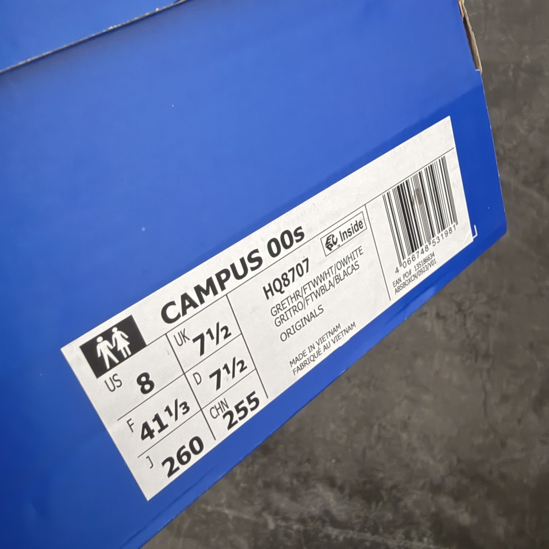 阿迪达斯三叶草adidas originals Campus 00s 灰白生胶 货号：HQ8707 尺码：35.5-45