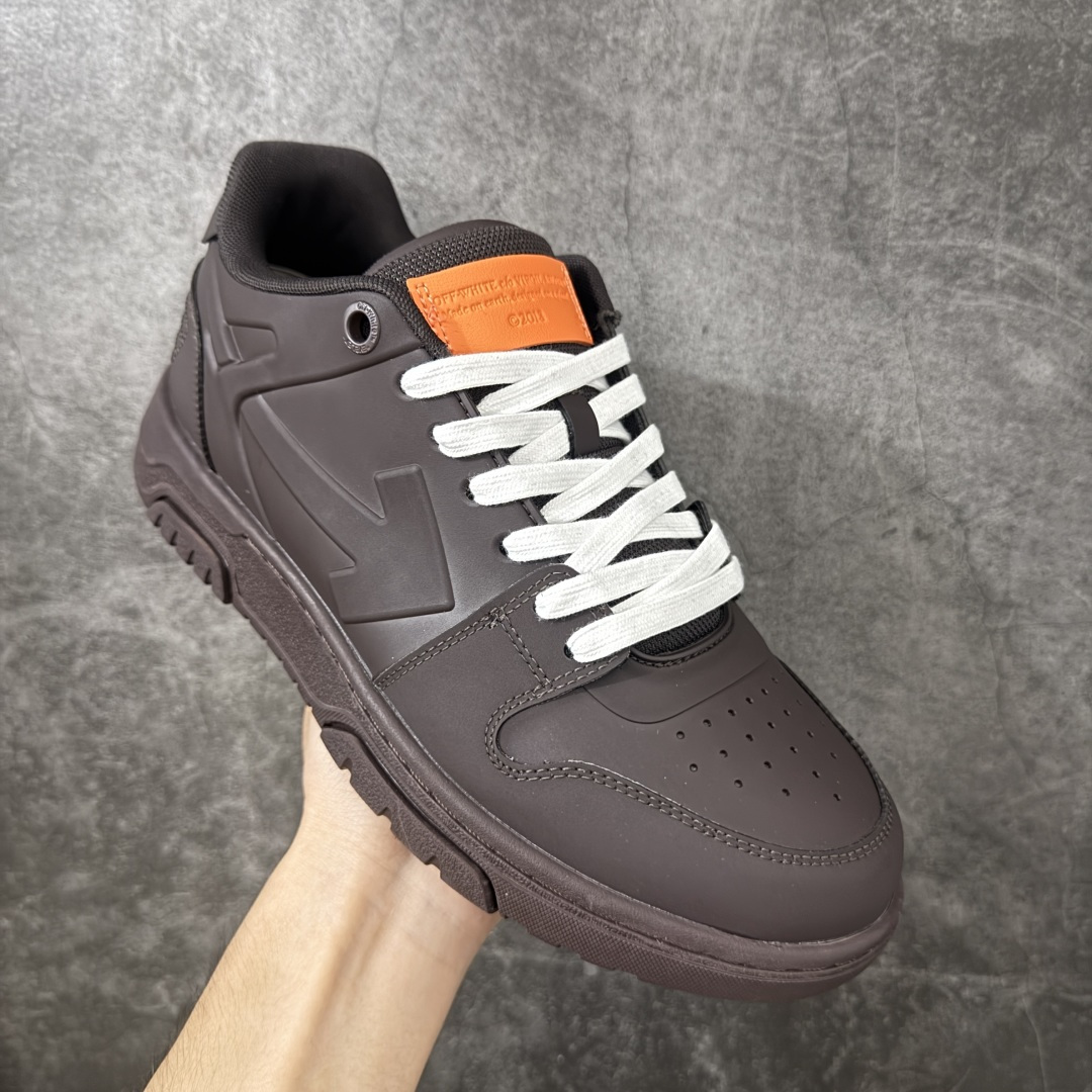 OFF-WHITE Out Of Office OW低帮时尚板鞋 黑橙 杨幂同款 由经典配色打造 箭头符号、ZipTie