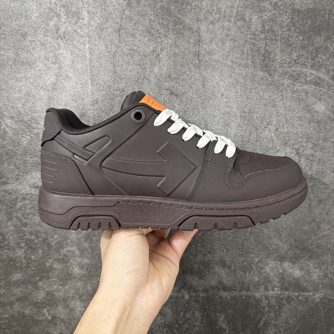 OFF-WHITE Out Of Office OW低帮时尚板鞋 黑橙 杨幂同款 由经典配色打造 箭头符号、ZipTie