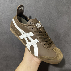 Onitsuka Tiger Mexico 66 鬼冢虎 棕白 复古休闲板鞋 男女同款 经典虎爪标识,轻薄鞋身,上脚百搭 Onitsuka Tiger Mexico 66 鬼冢虎 棕白 复古休闲板鞋 男女同款 经典虎爪标识,轻薄鞋身,上脚百搭