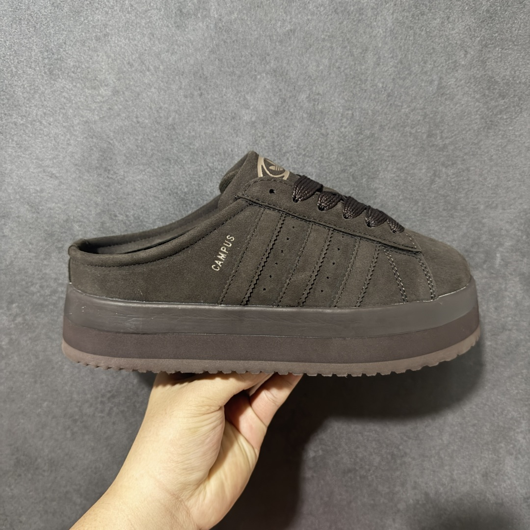 Adidas CAMPUS 00s WTR LO W 阿迪系列面包风经典复古低帮百搭休闲半拖 货号：JR3238加绒 尺