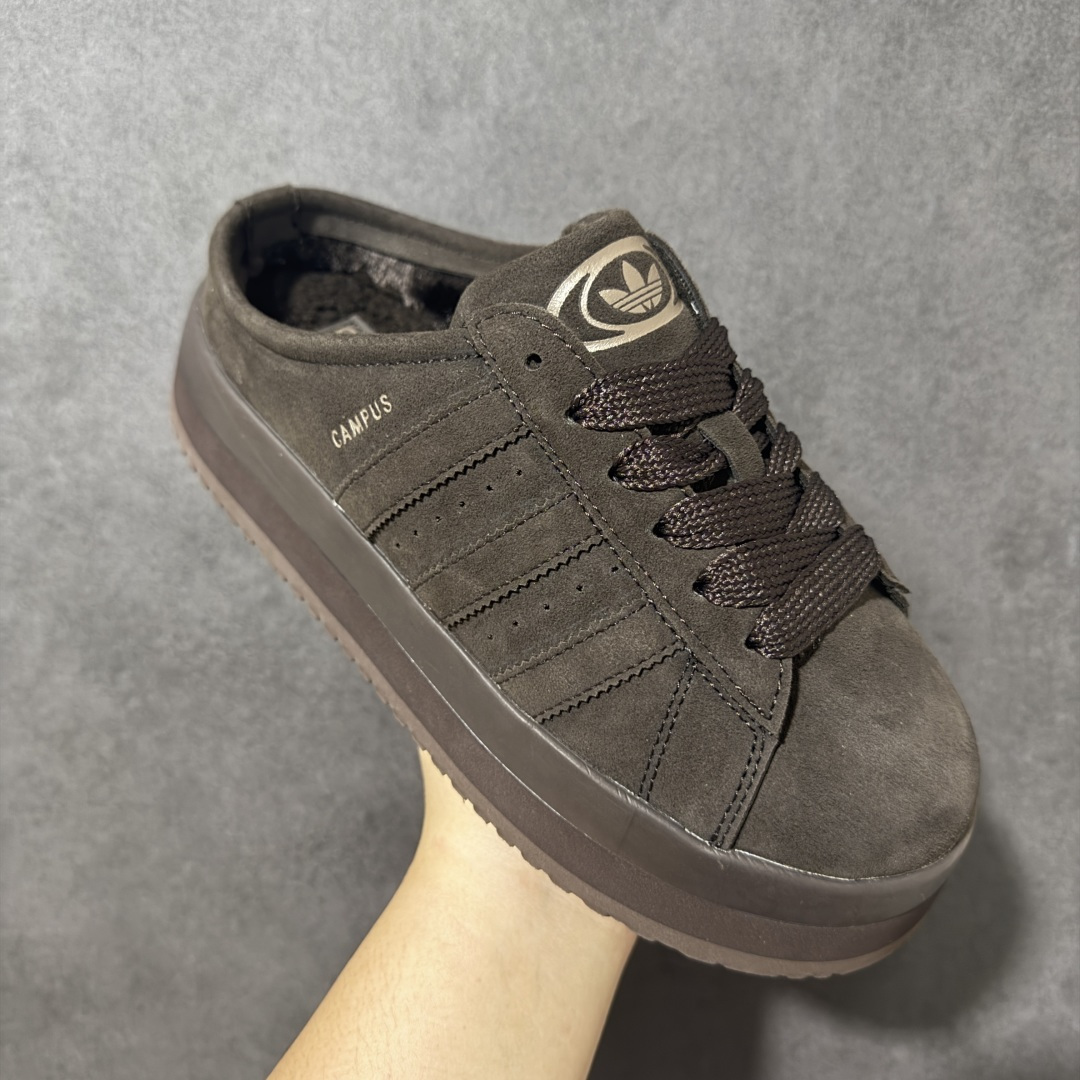 Adidas CAMPUS 00s WTR LO W 阿迪系列面包风经典复古低帮百搭休闲半拖 货号：JR3238加绒 尺