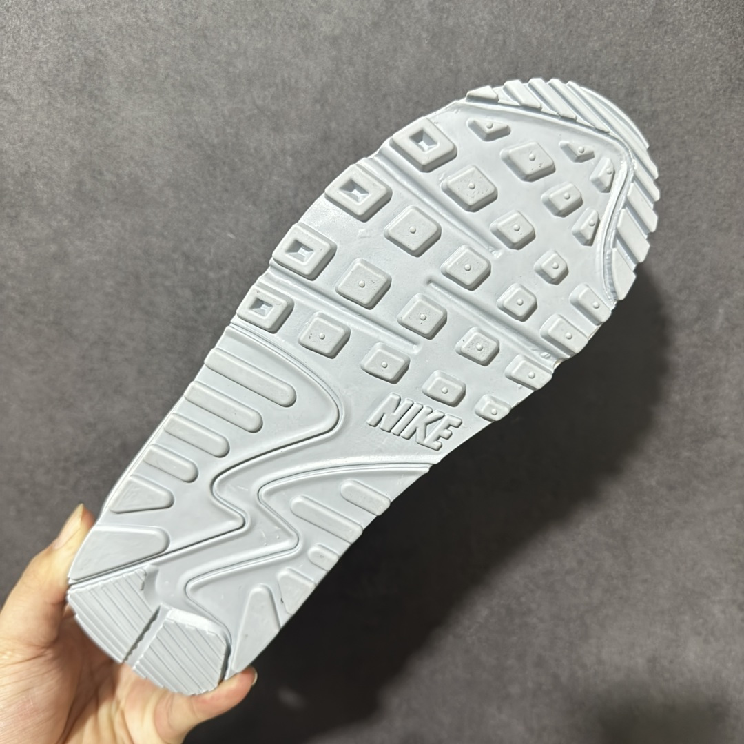 Nike Air Max 90 蓝白 男女同款 经典复古气垫跑鞋，网面拼接鞋面，后跟可视气垫，脚感舒适，日常穿搭百搭 货