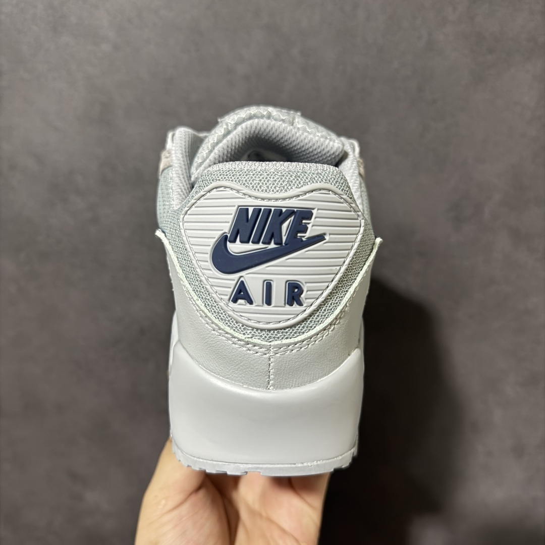 Nike Air Max 90 蓝白 男女同款 经典复古气垫跑鞋，网面拼接鞋面，后跟可视气垫，脚感舒适，日常穿搭百搭 货