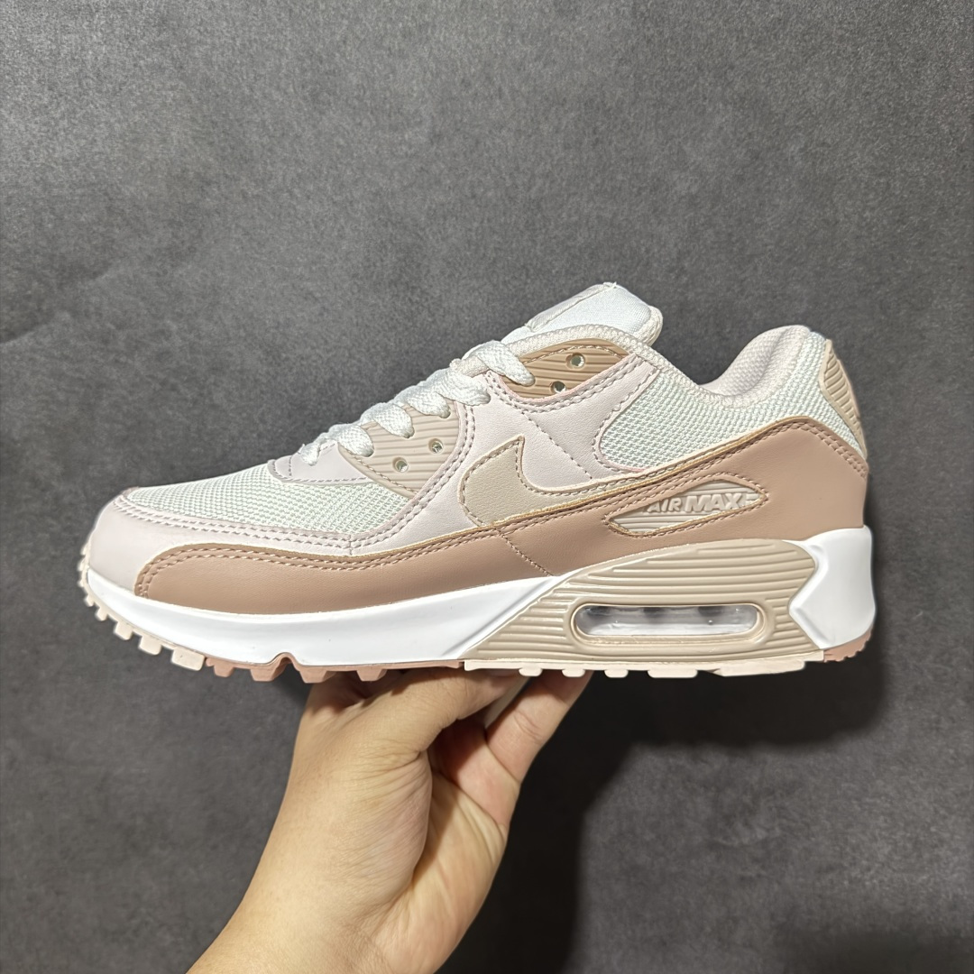 Nike Air Max 90 蓝白 男女同款 经典复古气垫跑鞋，网面拼接鞋面，后跟可视气垫，脚感舒适，日常穿搭百搭 货