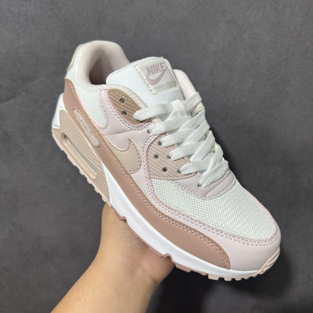 Nike Air Max 90 蓝白 男女同款 经典复古气垫跑鞋，网面拼接鞋面，后跟可视气垫，脚感舒适，日常穿搭百搭 货