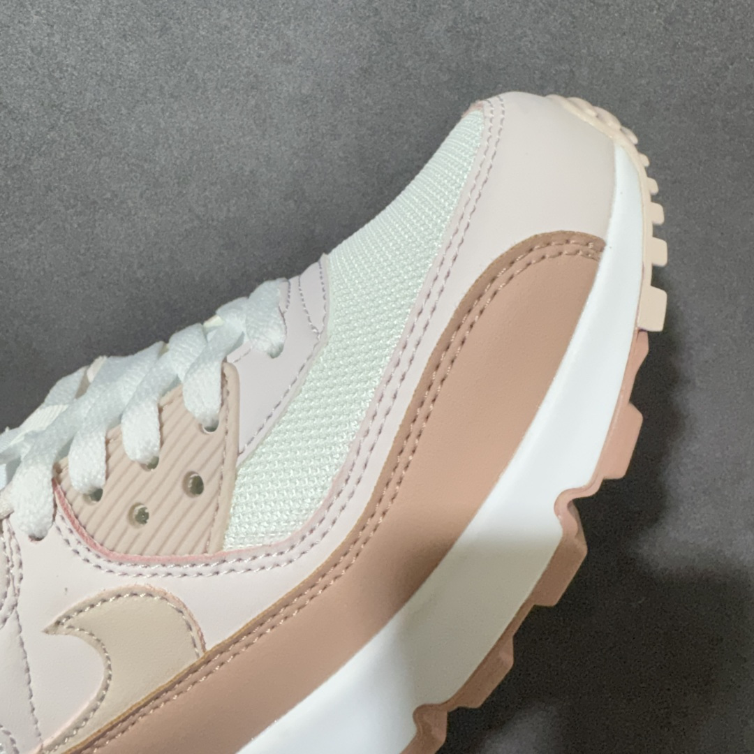 Nike Air Max 90 蓝白 男女同款 经典复古气垫跑鞋，网面拼接鞋面，后跟可视气垫，脚感舒适，日常穿搭百搭 货