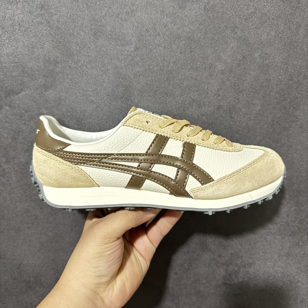 Onitsuka Tiger Edr 78 米白黏土棕 复古休闲跑鞋 网布拼接鞋面 轻盈舒适 货号：1183B411-1