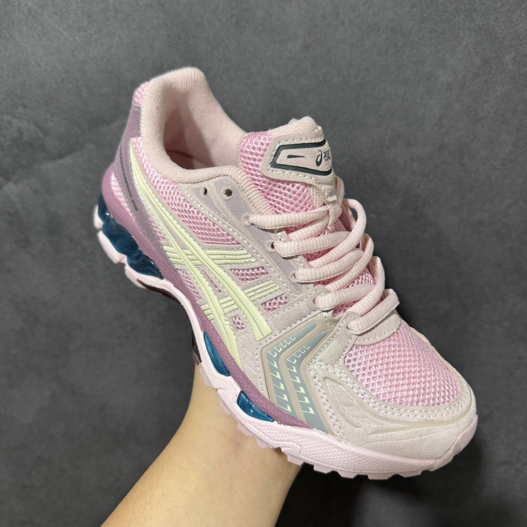 Asics Gel-Kayano 14 粉白 复古缓震跑鞋 网面拼接材质 舒适脚感 日常慢跑休闲 货号：1202A105