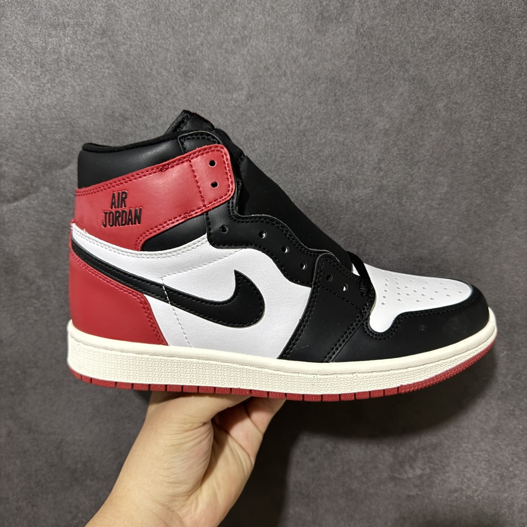 AJ1 经典高帮系列 原厂皮革 舒适运动 防滑减震 高帮 黑脚趾 行业天花板 Top级存在，完美版型，20000+双库存