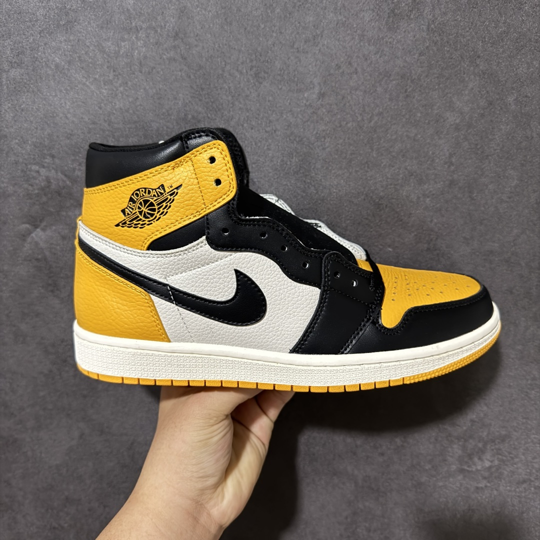 AJ1 经典高帮系列 原厂皮革 舒适运动 防滑减震 高帮 黑脚趾 行业天花板 Top级存在，完美版型，20000+双库存