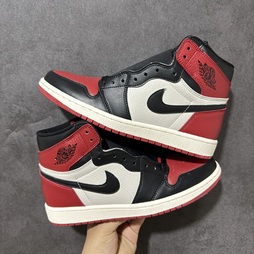 AJ1 经典高帮系列 原厂皮革 舒适运动 防滑减震 高帮 黑脚趾 行业天花板 Top级存在，完美版型，20000+双库存