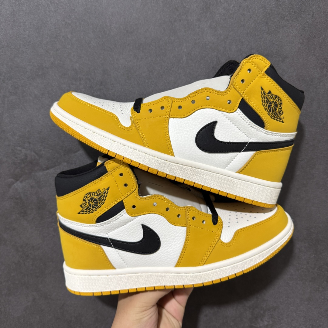 AJ1 经典高帮系列 原厂皮革 舒适运动 防滑减震 高帮 黑脚趾 行业天花板 Top级存在，完美版型，20000+双库存