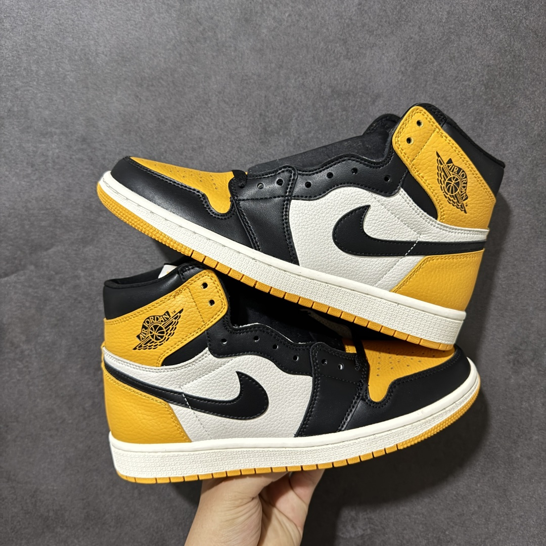 AJ1 经典高帮系列 原厂皮革 舒适运动 防滑减震 高帮 黑脚趾 行业天花板 Top级存在，完美版型，20000+双库存