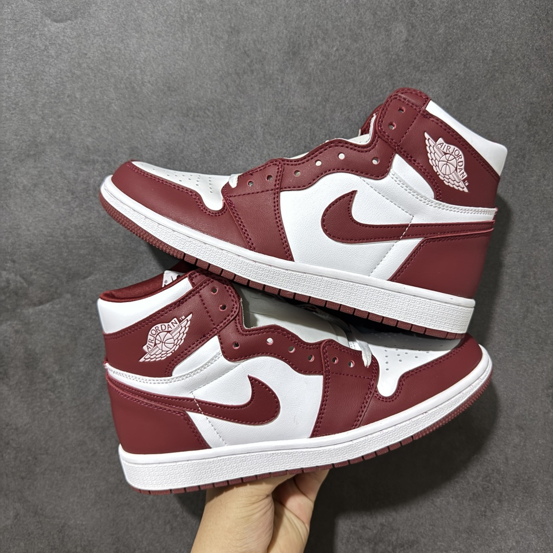 AJ1 经典高帮系列 原厂皮革 舒适运动 防滑减震 高帮 黑脚趾 行业天花板 Top级存在，完美版型，20000+双库存
