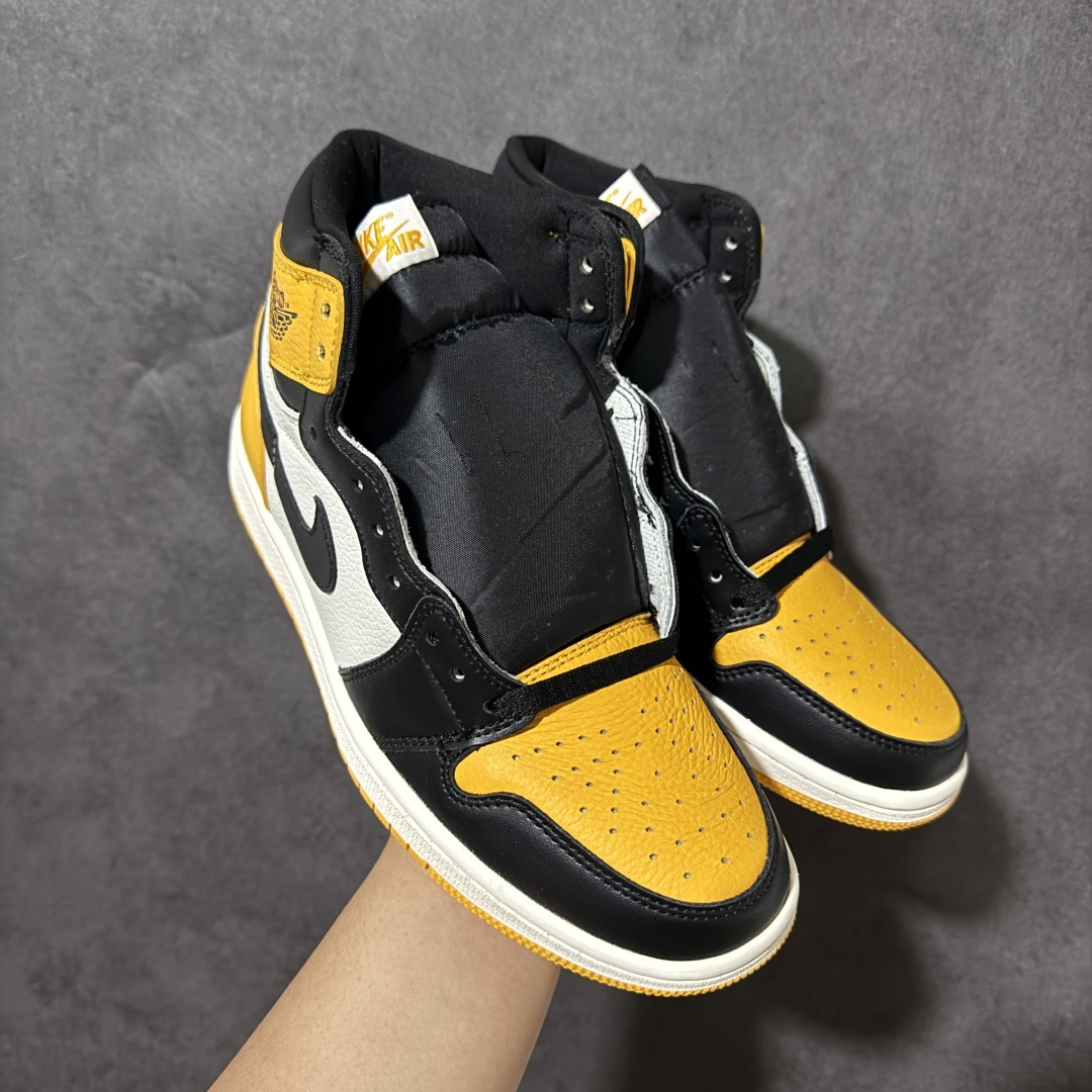 AJ1 经典高帮系列 原厂皮革 舒适运动 防滑减震 高帮 黑脚趾 行业天花板 Top级存在，完美版型，20000+双库存