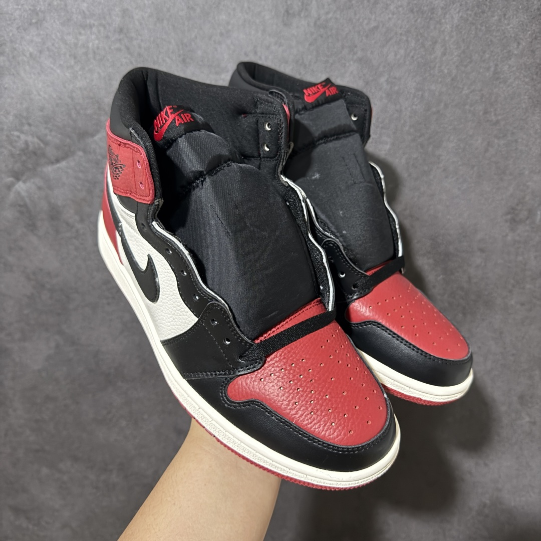 AJ1 经典高帮系列 原厂皮革 舒适运动 防滑减震 高帮 黑脚趾 行业天花板 Top级存在，完美版型，20000+双库存