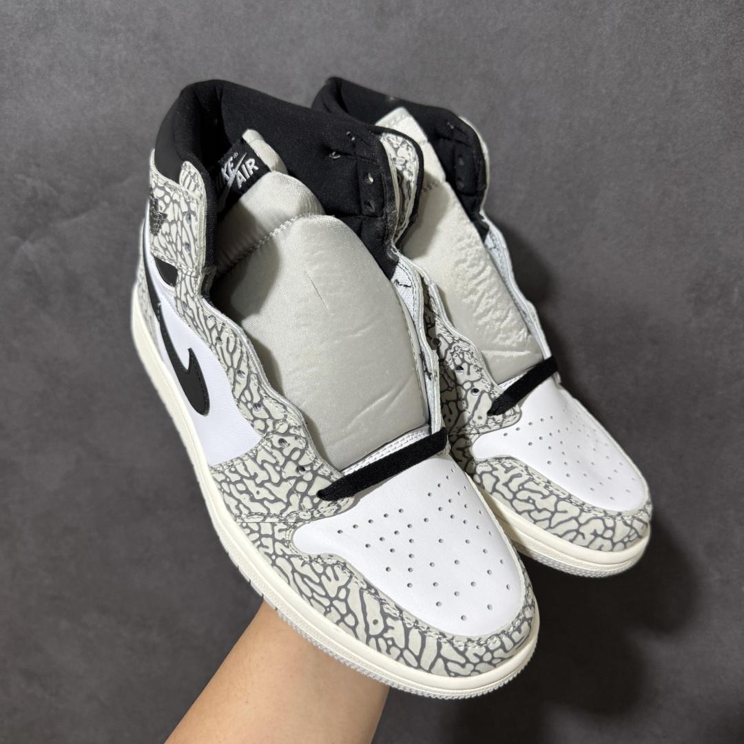 AJ1 经典高帮系列 原厂皮革 舒适运动 防滑减震 高帮 黑脚趾 行业天花板 Top级存在，完美版型，20000+双库存