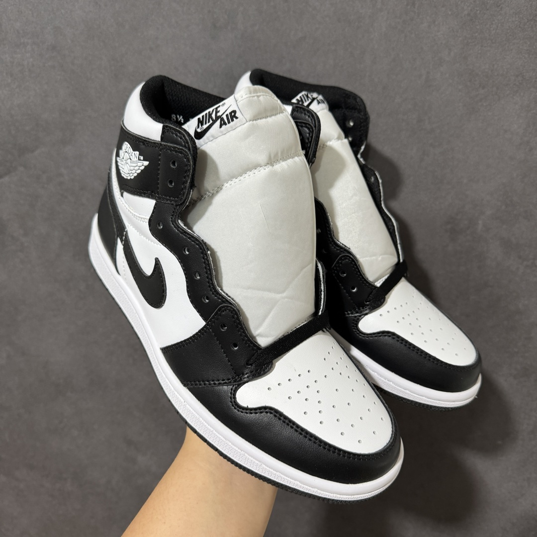 AJ1 经典高帮系列 原厂皮革 舒适运动 防滑减震 高帮 黑脚趾 行业天花板 Top级存在，完美版型，20000+双库存