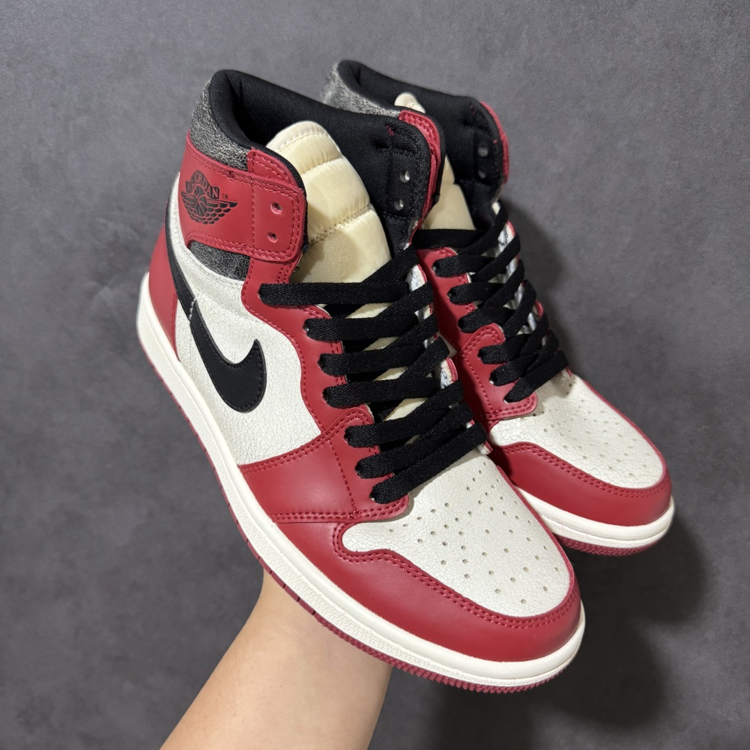 AJ1 经典高帮系列 原厂皮革 舒适运动 防滑减震 高帮 黑脚趾 行业天花板 Top级存在，完美版型，20000+双库存