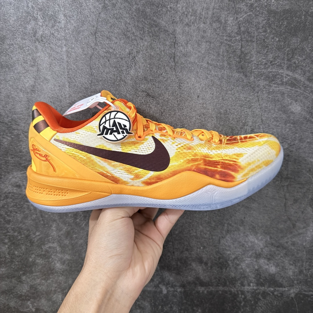 NK Zoom Kobe Ⅷ System 科比8代复刻实战运动低帮文化篮球鞋 上海烟花橙色 IO6259-800 纯原
