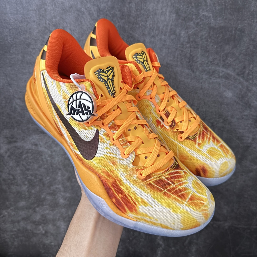 NK Zoom Kobe Ⅷ System 科比8代复刻实战运动低帮文化篮球鞋 上海烟花橙色 IO6259-800 纯原