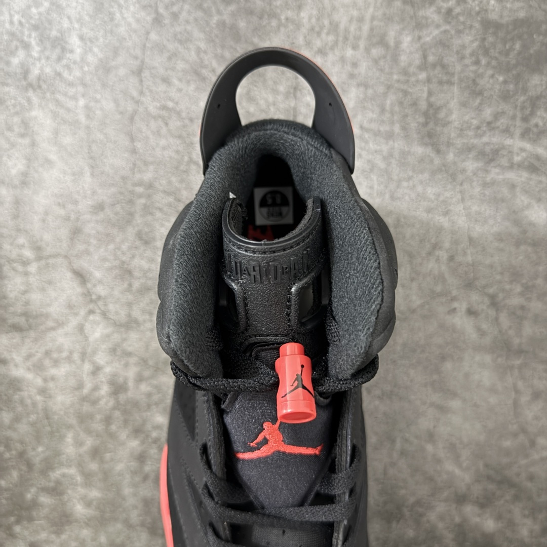 Air Jordan AJ6 Retro 高帮黑红 外贸跑量专供 原鞋原尺码开发生产 极致还原 一眼ZP既视感 尺码：4