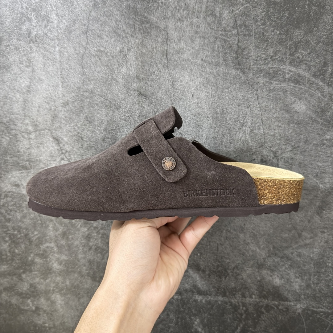 Birkenstock Boston 博肯/勃肯 系列 牛皮绒面革平底复古软木休闲鞋 真正软木塞大底 品质细节领先市场版