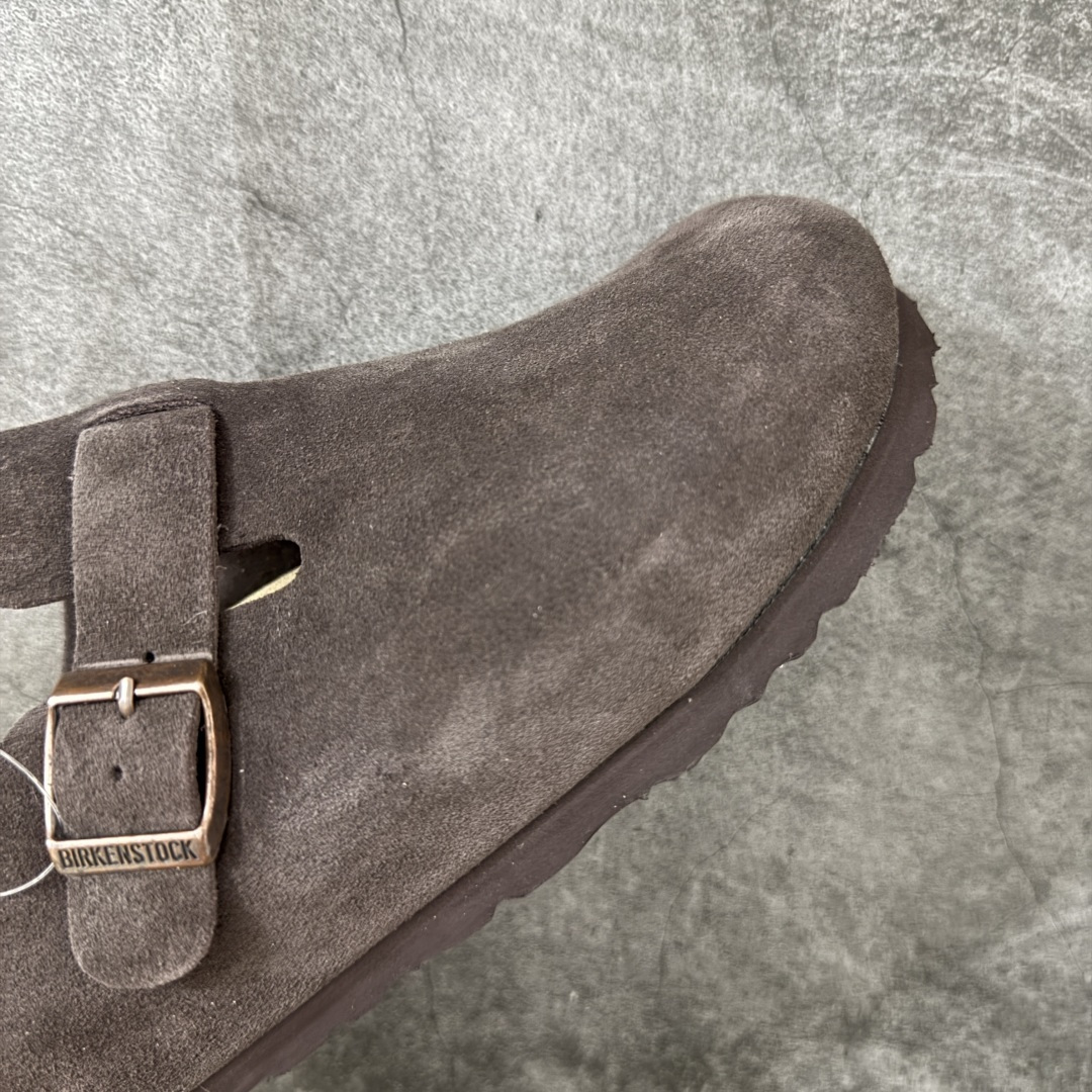 Birkenstock Boston 博肯/勃肯 系列 牛皮绒面革平底复古软木休闲鞋 真正软木塞大底 品质细节领先市场版