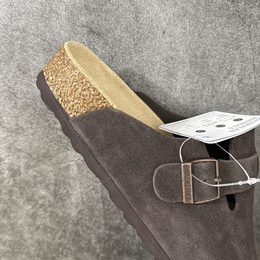 Birkenstock Boston 博肯/勃肯 系列 牛皮绒面革平底复古软木休闲鞋 真正软木塞大底 品质细节领先市场版
