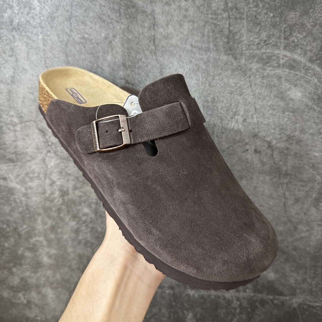 Birkenstock Boston 博肯/勃肯 系列 牛皮绒面革平底复古软木休闲鞋 真正软木塞大底 品质细节领先市场版