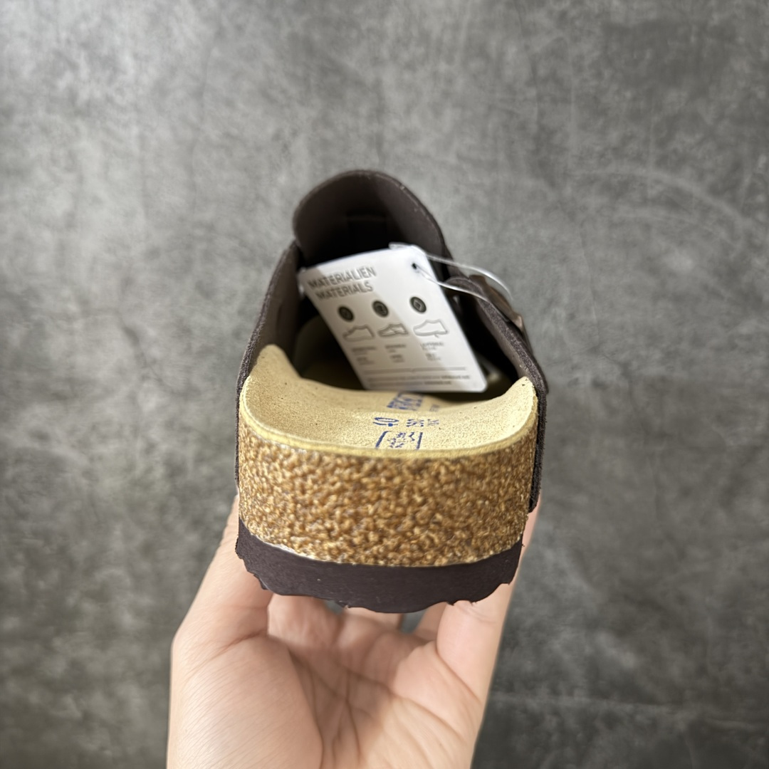 Birkenstock Boston 博肯/勃肯 系列 牛皮绒面革平底复古软木休闲鞋 真正软木塞大底 品质细节领先市场版