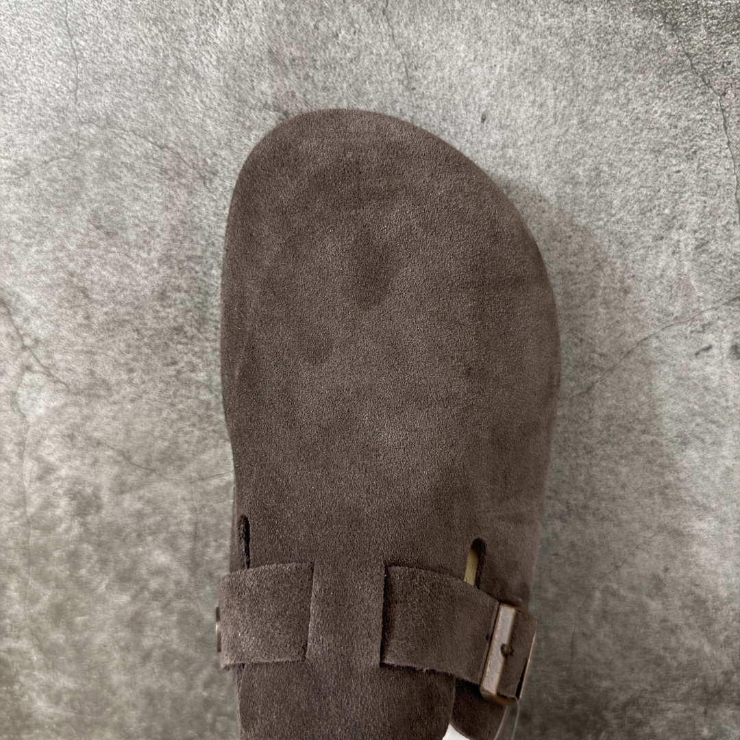 Birkenstock Boston 博肯/勃肯 系列 牛皮绒面革平底复古软木休闲鞋 真正软木塞大底 品质细节领先市场版