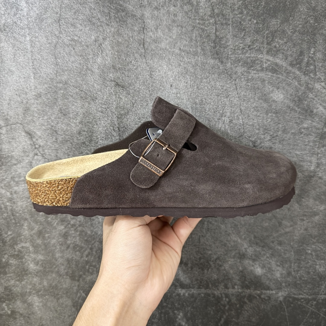 Birkenstock Boston 博肯/勃肯 系列 牛皮绒面革平底复古软木休闲鞋 真正软木塞大底 品质细节领先市场版