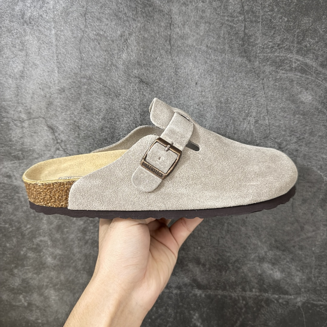 Birkenstock Boston 博肯/勃肯 系列 牛皮绒面革平底复古软木休闲鞋 真正软木塞大底 品质细节领先市场版