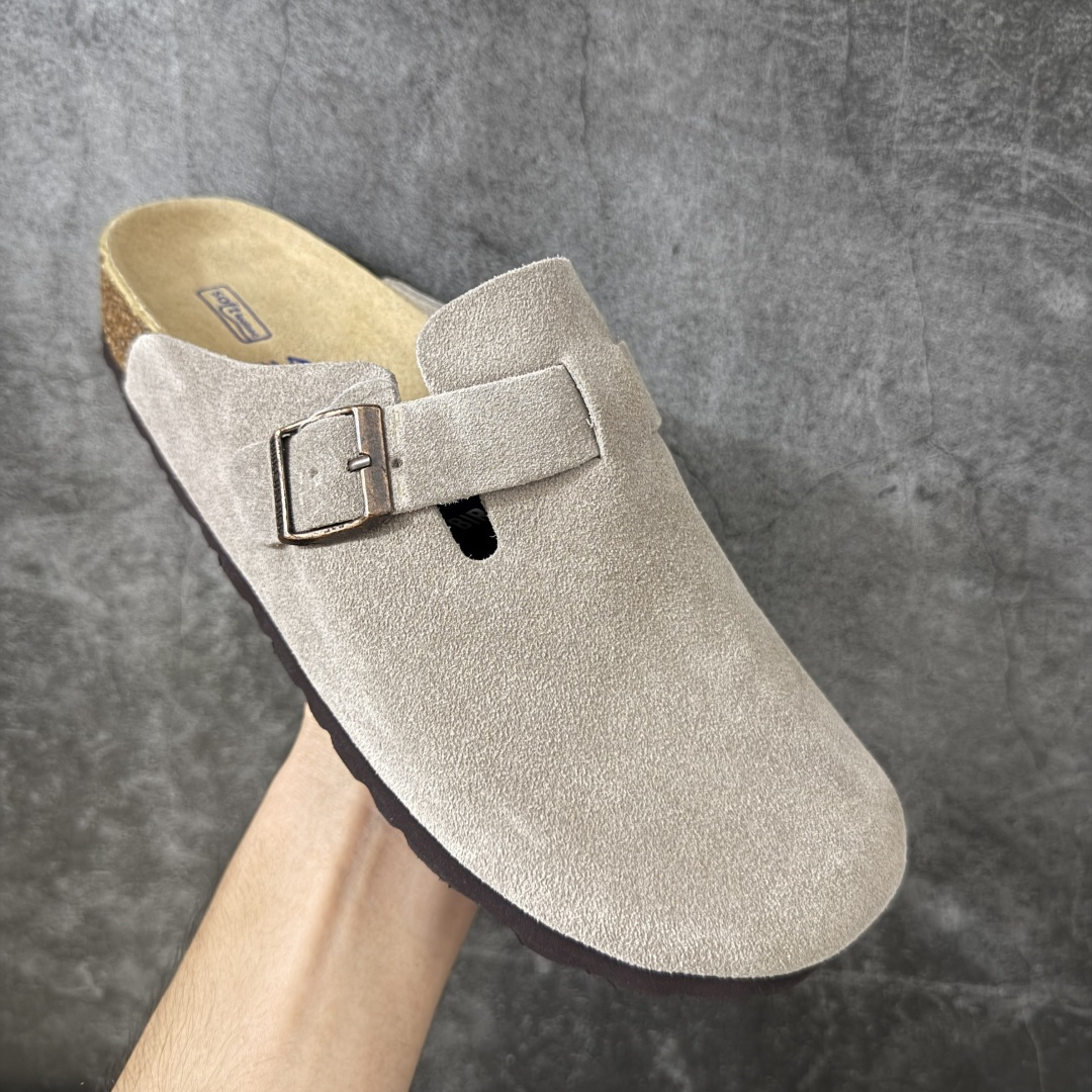Birkenstock Boston 博肯/勃肯 系列 牛皮绒面革平底复古软木休闲鞋 真正软木塞大底 品质细节领先市场版